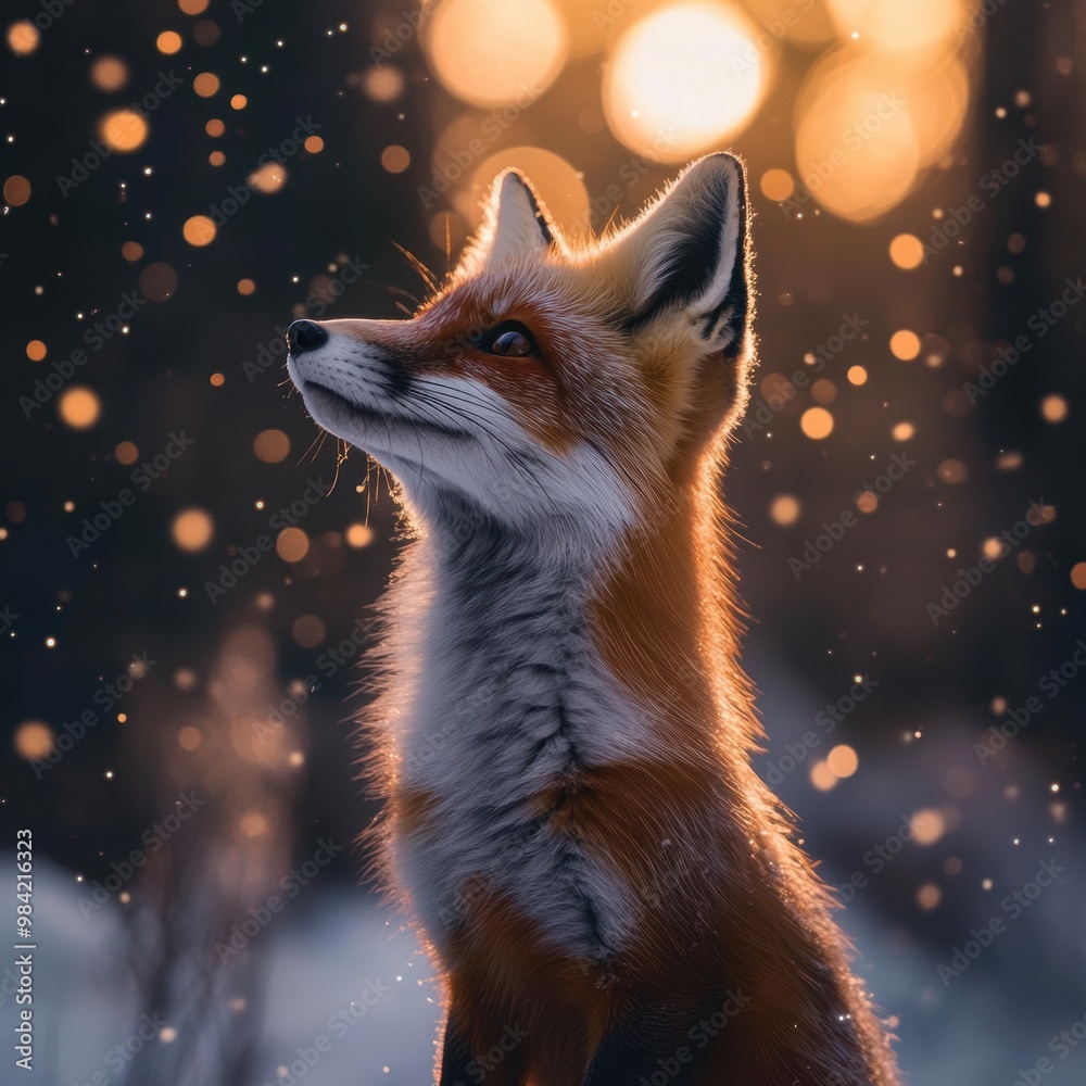 Red Fox in Snow. Red Fox in Snow.