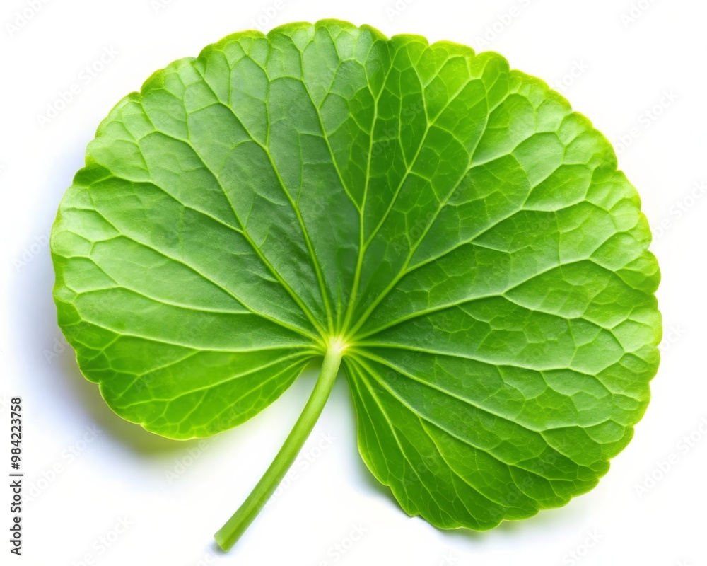 Obraz premium Gotu Kola Leaf Isolated on White Background