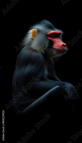 Mandrill Portrait.