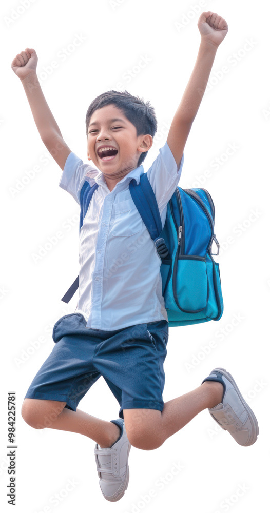 Back to school jumping child happy. Back to school jumping child happy.