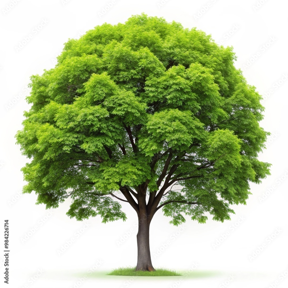 Obraz premium Isolated Elm Tree on White Background