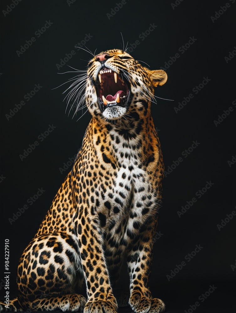 Obraz premium Roaring Leopard.