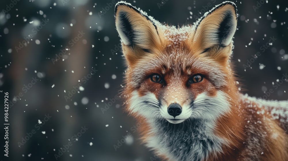 Red Fox in Snow. Red Fox in Snow.
