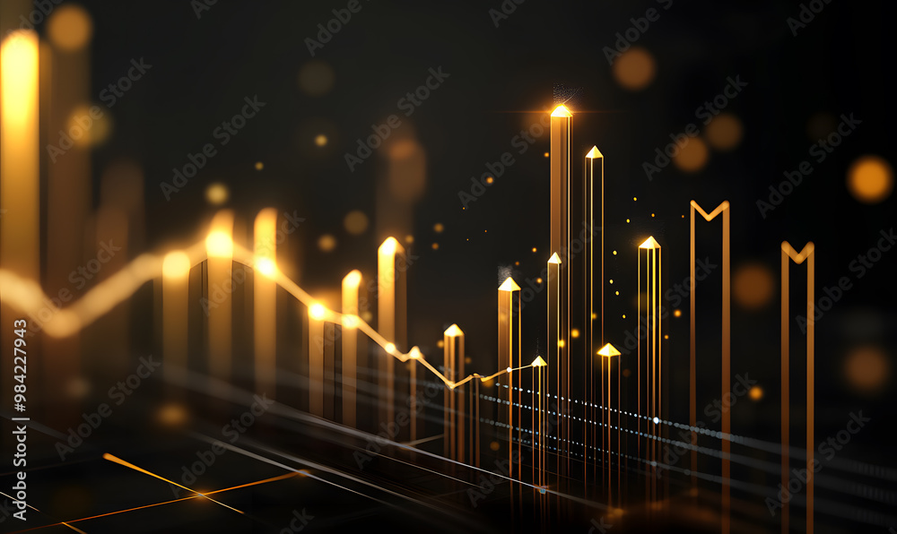 Futuristic Stock Market Chart with Glowing Data or Dynamic Financial Timeline for graphic background Futuristic Stock Market Chart with Glowing Data or Dynamic Financial Timeline for graphic background