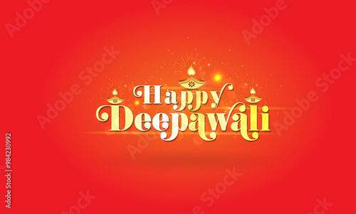 Happy Diwali or happy deepawali concept background. indian festval of lights.