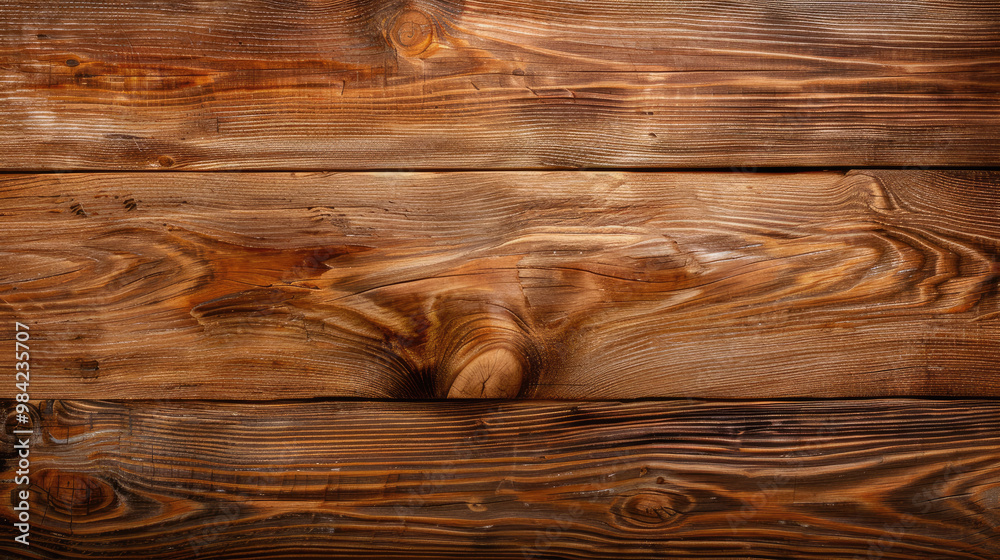 Fototapeta premium Aged brown wooden boards creating rustic background texture
