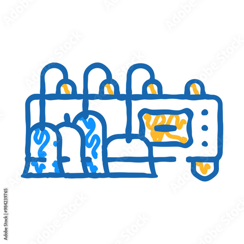 vacuum massage apparatus doodle icon sketch vector. vacuum massage apparatus sign. isolated symbol illustration