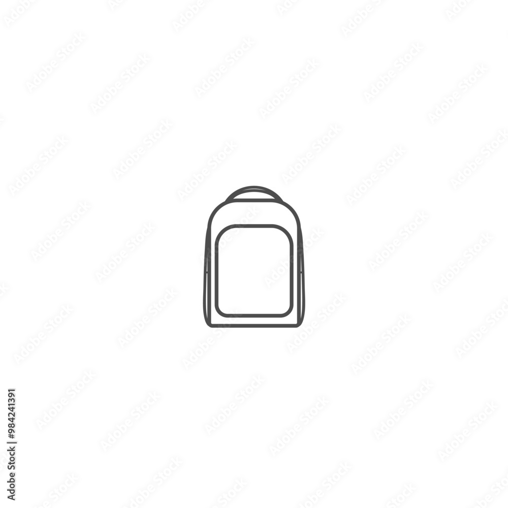 Stylish backpack in casual style. lines icon. Stylish backpack in casual style. lines icon.