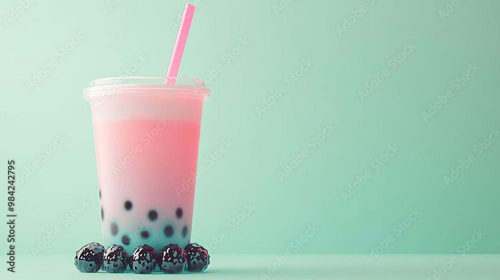 Bubble tea concept background Bubble tea concept background