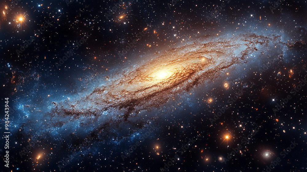 A stunning galaxy illuminated with bright stars and cosmic dust, showcasing the beauty of the universe in deep space. A stunning galaxy illuminated with bright stars and cosmic dust, showcasing the beauty of the universe in deep space.