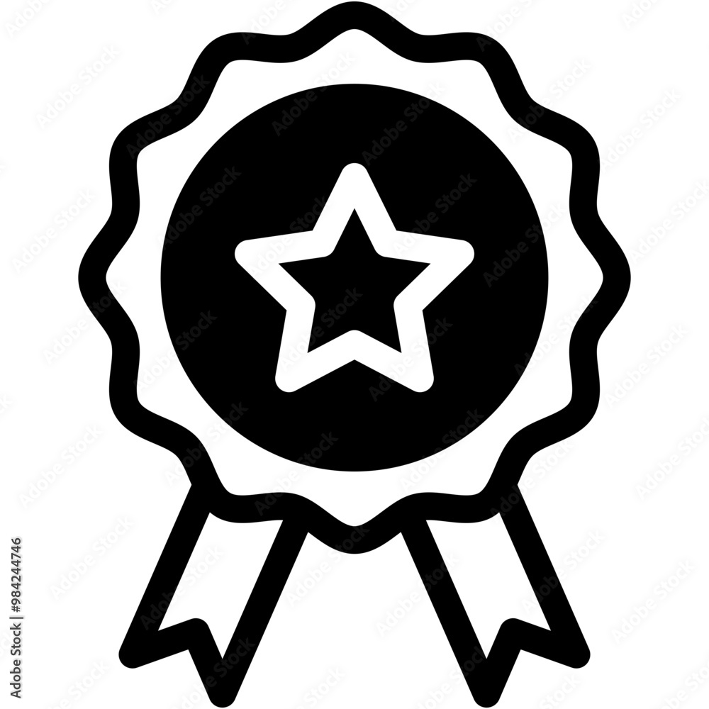 Vector Icon Medal, Achievement, Ranking, Quality, Star Vector Icon Medal, Achievement, Ranking, Quality, Star
