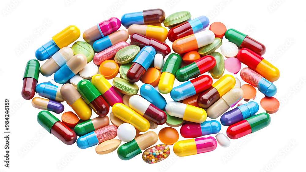 Pills on a Transparent Background Pills on a Transparent Background
