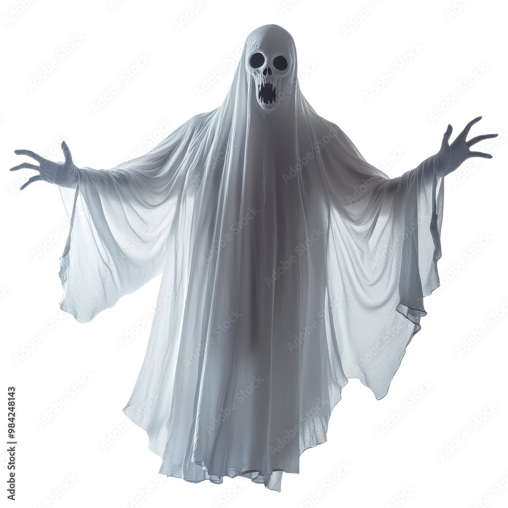 Ghost figure with arms outstretched. Ghost figure with arms outstretched.