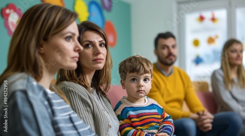 Parents sitting in a consultation room
