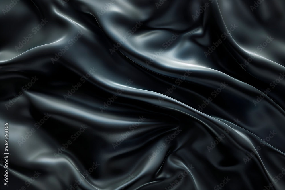 Obraz premium black silk fabric background