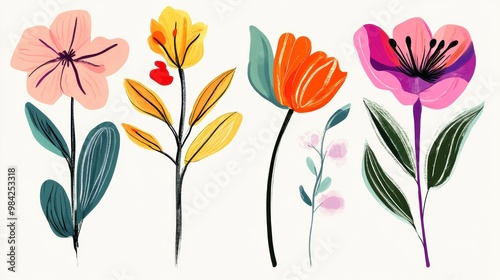 Floral Illustration Set.