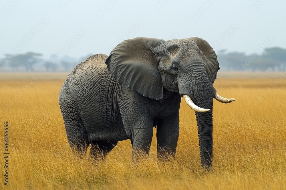 Obraz premium Elephant in Grass.