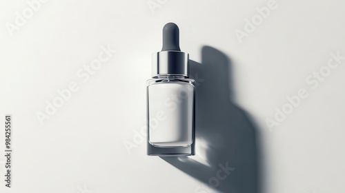 Minimalist Dropper Bottle Mockup on White Background