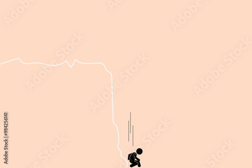 stick man businessman jumping