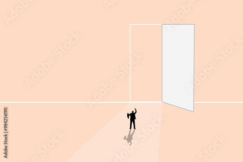 stick man businessman jumping