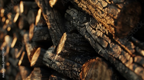 Wallpaper Mural pile of firewood Torontodigital.ca