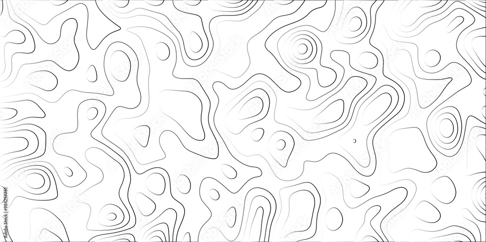 Abstract Gradient line topographic Contour Scheme & Geographic Moutain terrain. Contour map background. Cartographic Weave with seamless striped patterns and wavy gradient lines	