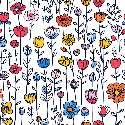 Colorful Floral Pattern.