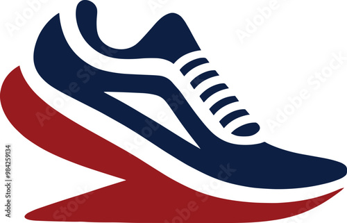 Modern Fast Running Sports shoe vector illustration.