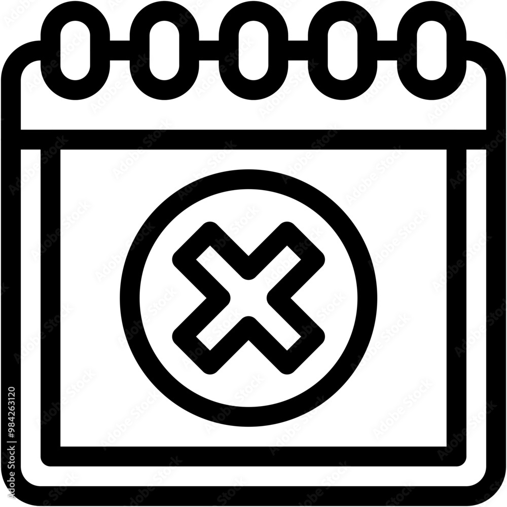 Vector Icon Delete, Calendar, Time And Date, Cross, Event Vector Icon Delete, Calendar, Time And Date, Cross, Event