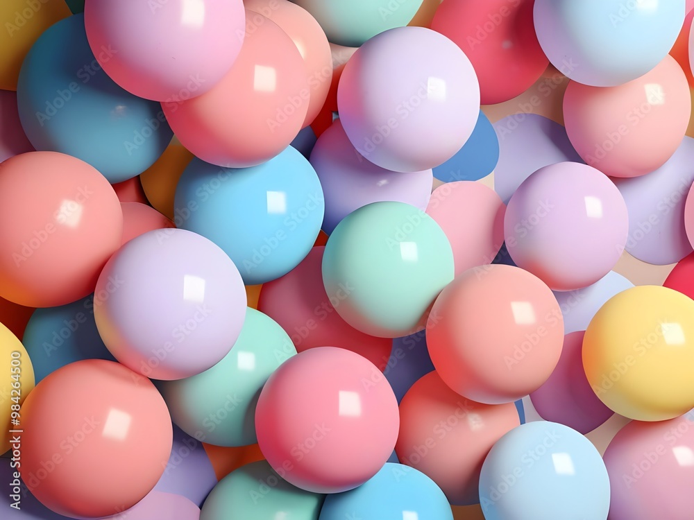 Pastel Colored Spheres
