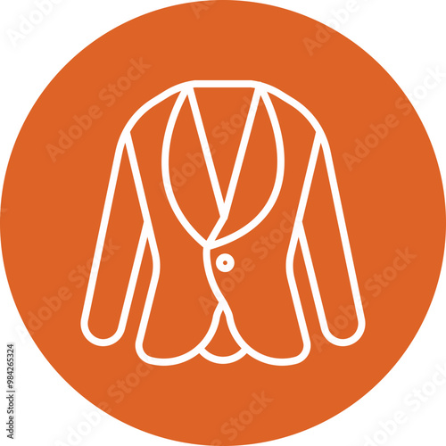 Wedding Suit line circle icon