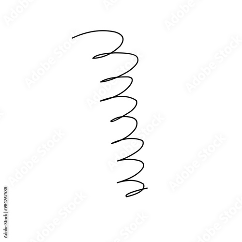 Spring coil collection. Spring, coil and absorber icon collection