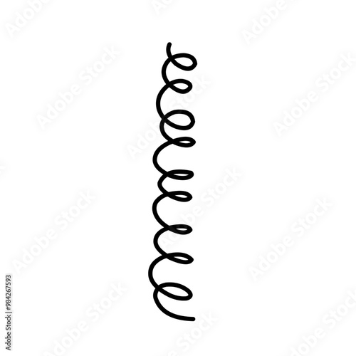 Spring coil collection. Spring, coil and absorber icon collection
