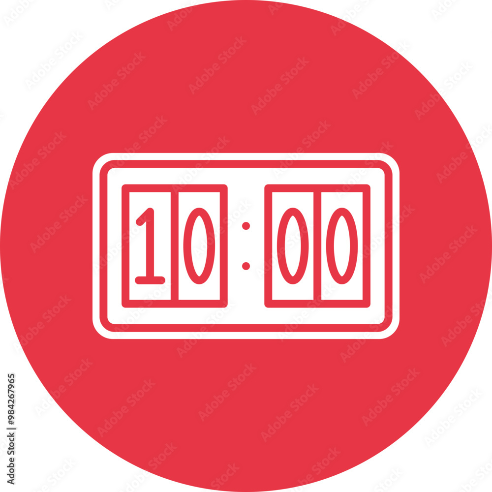 Hockey Scoreboard glyph circle icon Hockey Scoreboard glyph circle icon