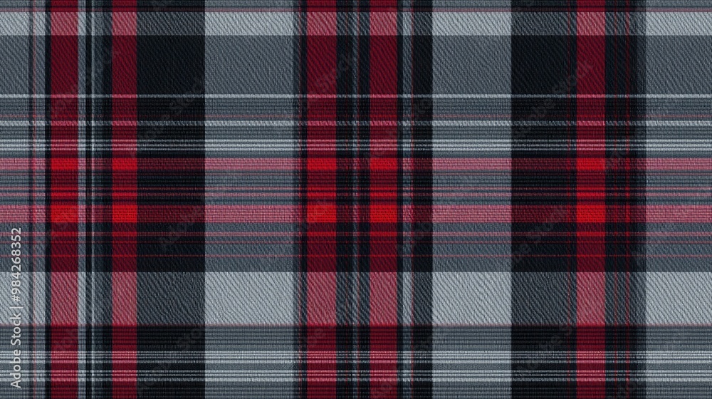 Seamless traditional grey tartan pattern with claret stripe ideal for kilts or bandanas Raster version Seamless traditional grey tartan pattern with claret stripe ideal for kilts or bandanas Raster version
