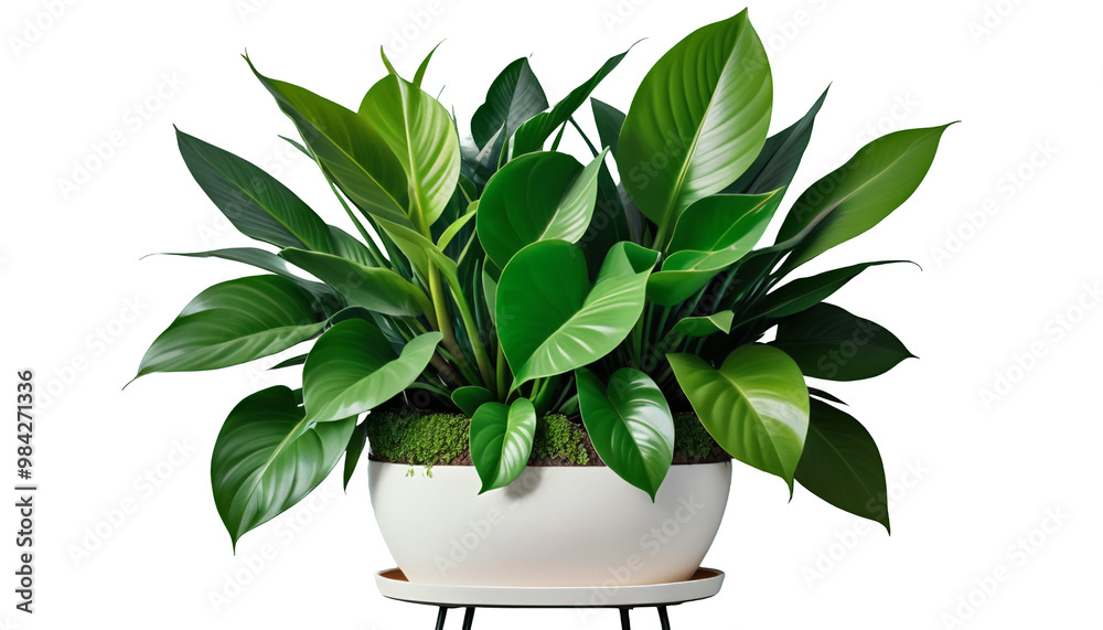 view design green flowerpot fresh front big houseplant mockup interior houseplant front view modern garden room natural flora leaf fresh beautiful botanical light colours floral floor clean plant