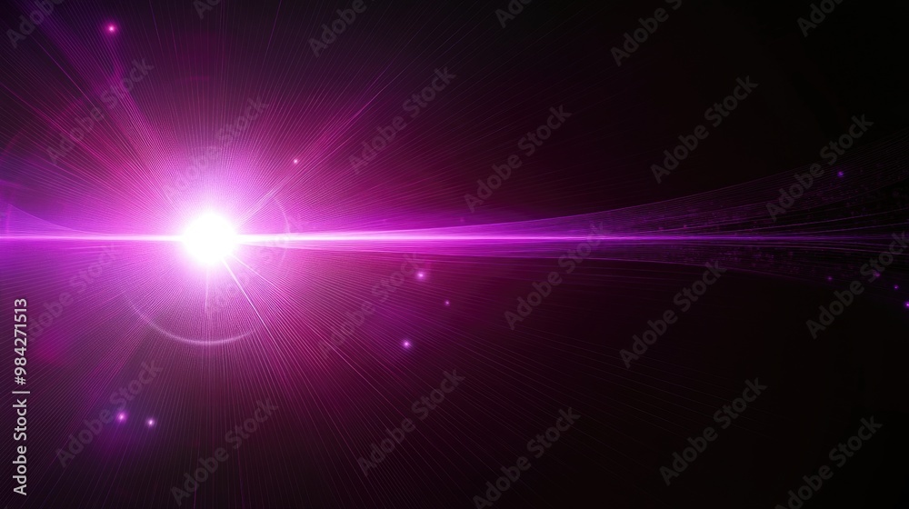 Line art illustration featuring an abstract purple lighting flare Line art illustration featuring an abstract purple lighting flare