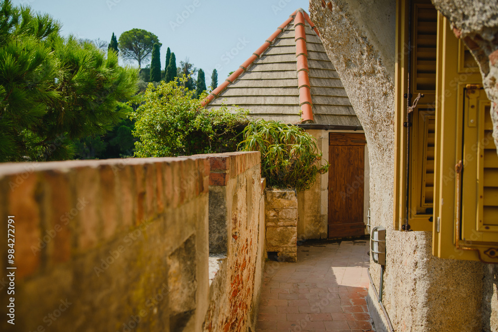 Passage in an old medieval house, castle Passage in an old medieval house, castle