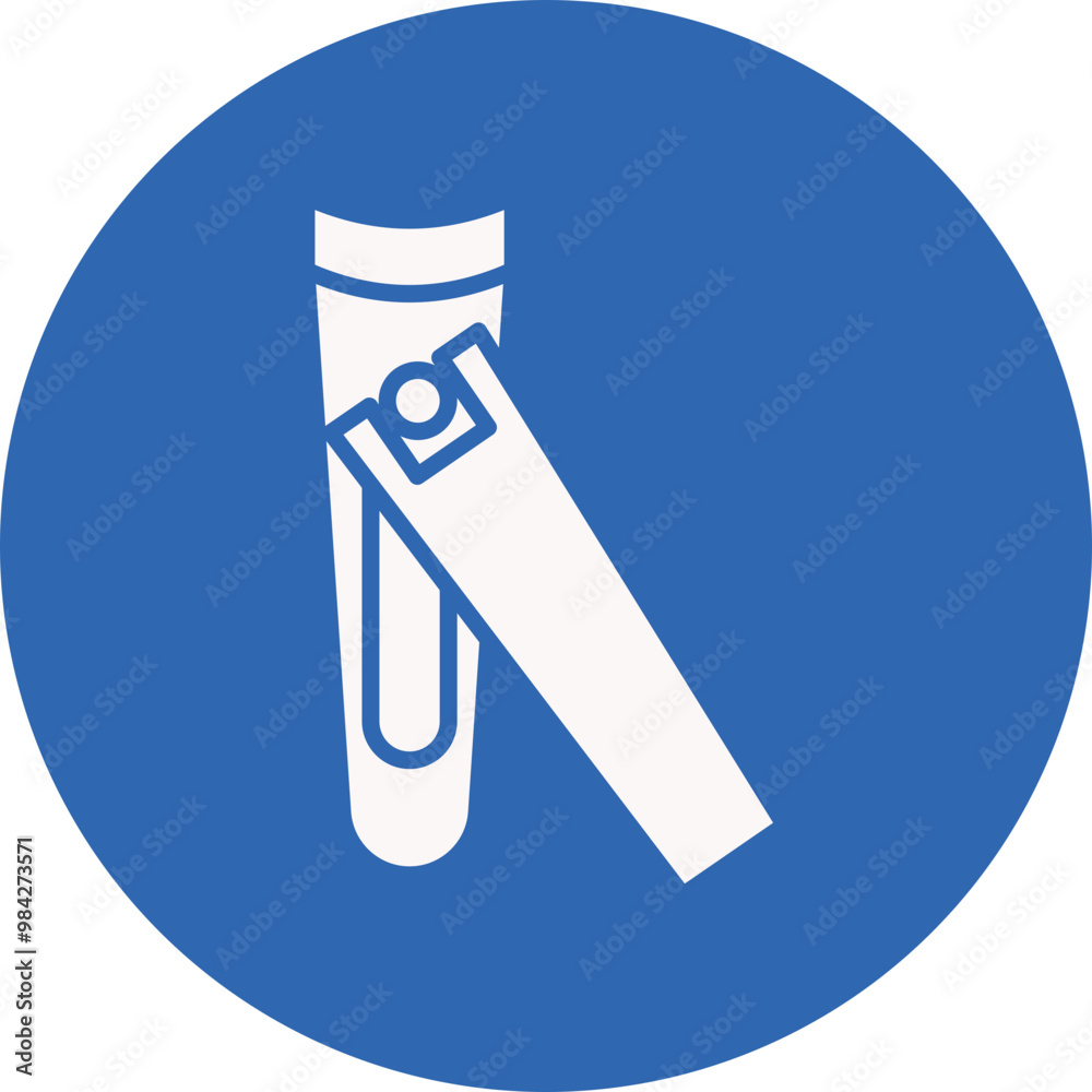 Nail Clippers glyph circle icon Nail Clippers glyph circle icon