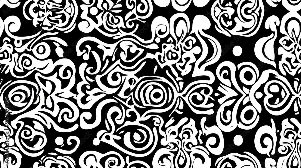 Seamless black and white repeating pattern suitable for web design textures cards posters fabrics and textiles Design elements included Seamless black and white repeating pattern suitable for web design textures cards posters fabrics and textiles Design elements included