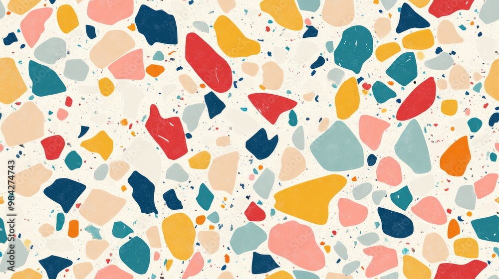 Terrazzo flooring seamless design continuous pattern for tiles suitable for fabric Abstract backdrop Terrazzo flooring seamless design continuous pattern for tiles suitable for fabric Abstract backdrop