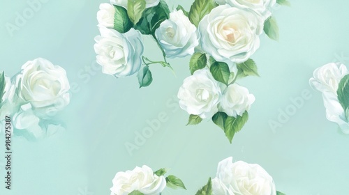 Illustration of a heart containing a delicate white rose