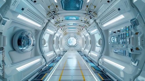 Obraz na płótnie space station interior w salonie