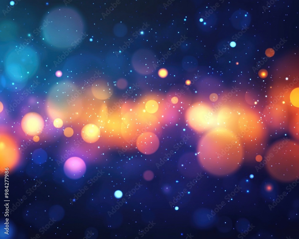 Line art illustration of an abstract light bokeh background featuring blurred light elements suitable for decorative covers or as a modern LED technology backdrop Line art illustration of an abstract light bokeh background featuring blurred light elements suitable for decorative covers or as a modern LED technology backdrop