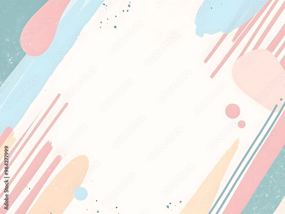 Abstract Pastel Background with White Frame for Text or Design Abstract Pastel Background with White Frame for Text or Design