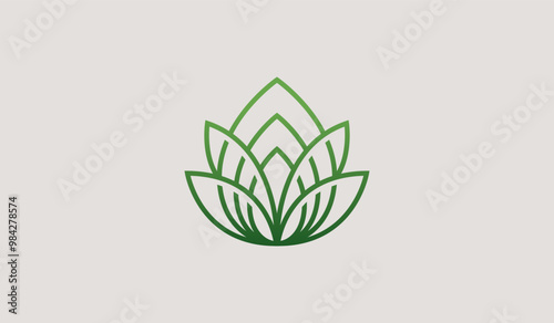 Leaf Flower Tree Monoline. Universal creative premium symbol. Vector illustration. Creative Minimal design template. Symbol for Corporate Business Identity