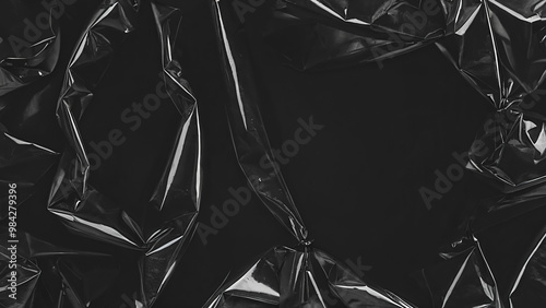 black and white cellophane bag