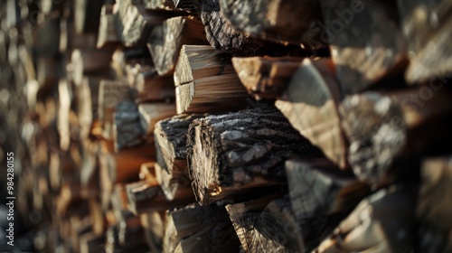 Wallpaper Mural pile of firewood Torontodigital.ca