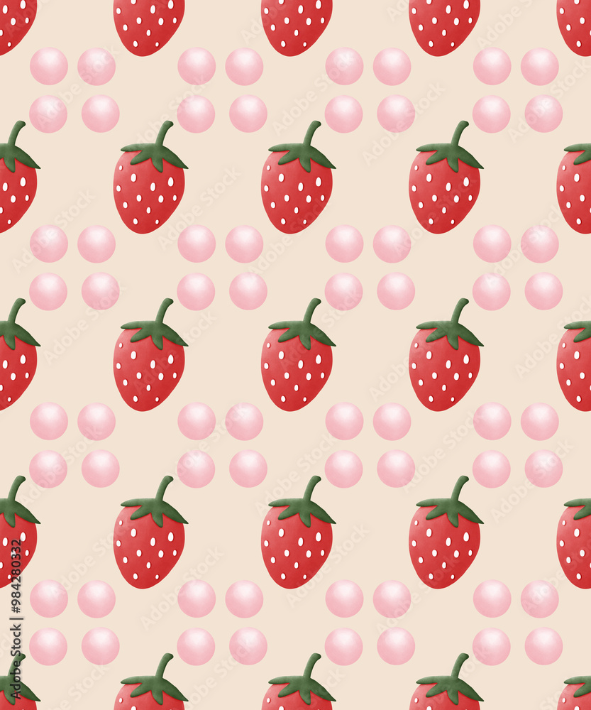 seamless pattern with strawberries seamless pattern with strawberries