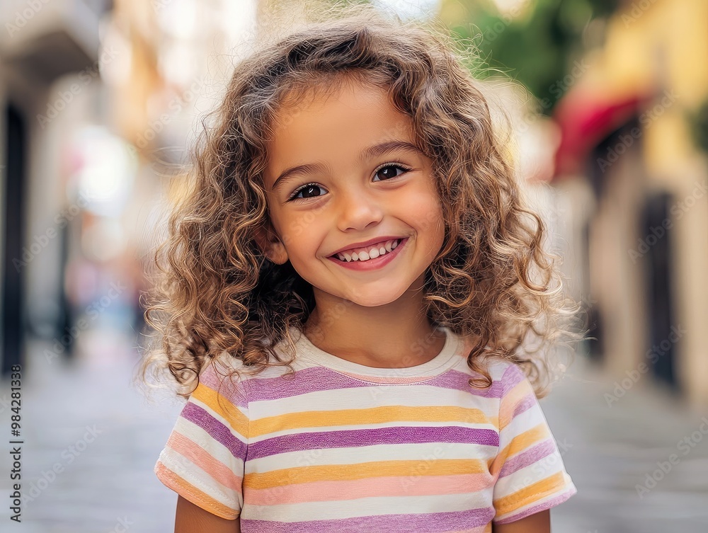 portrait of a smiling little girl portrait of a smiling little girl